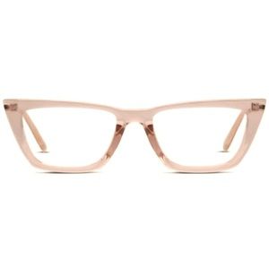 QUAY The Kween Bluelight Glasses Crystal Oat Frame Blue Light Blocking Lens NWT